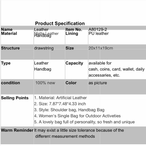 Green Tassel faux leather handbag crossbody bag - Picture 8 of 8